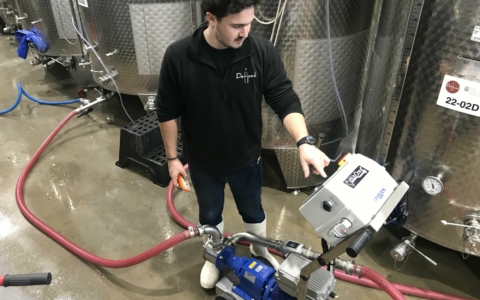 Wine Transfer in Winery - Flexible Impeller Pump