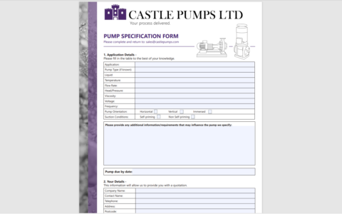 Pump Specification Form