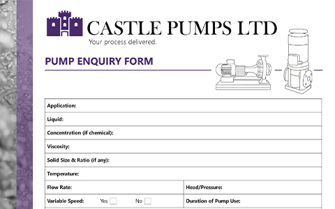 Pump Specification Form